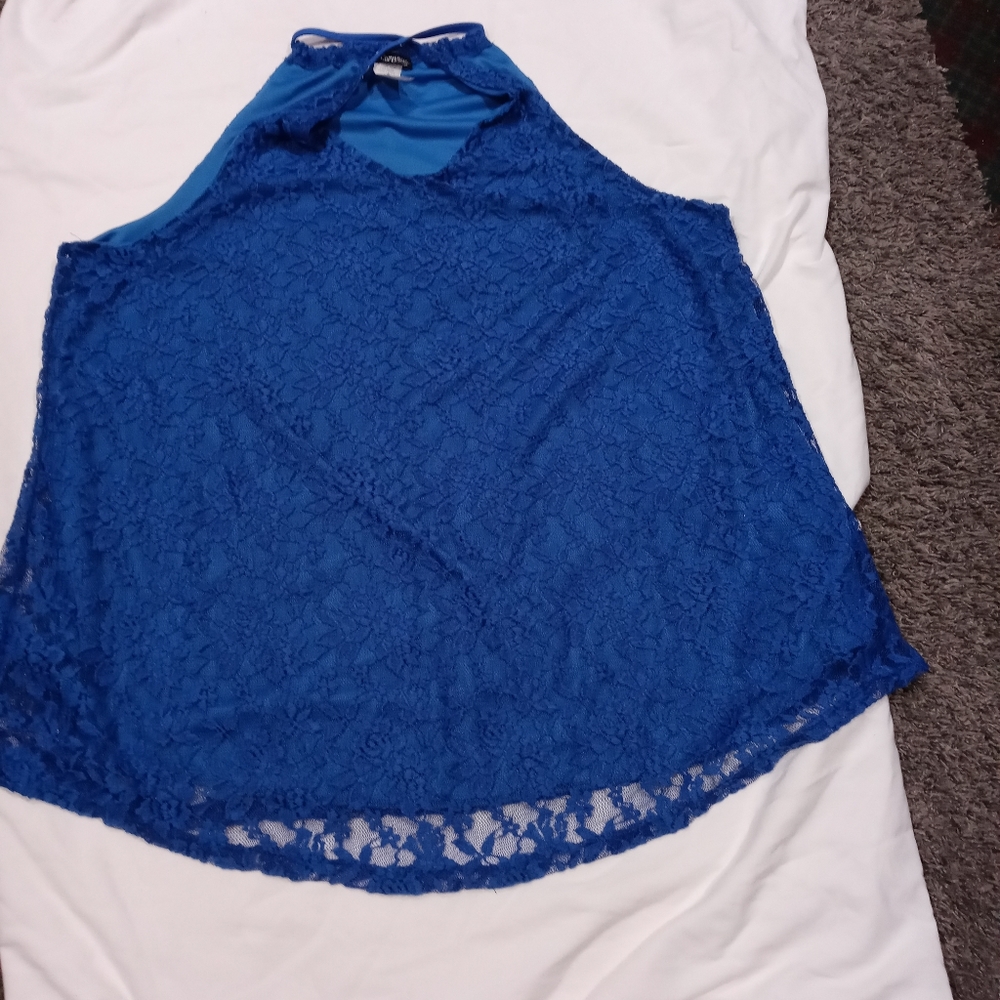 Top Fashion of New York/Navy Blue Tank Top/Size 3XLg